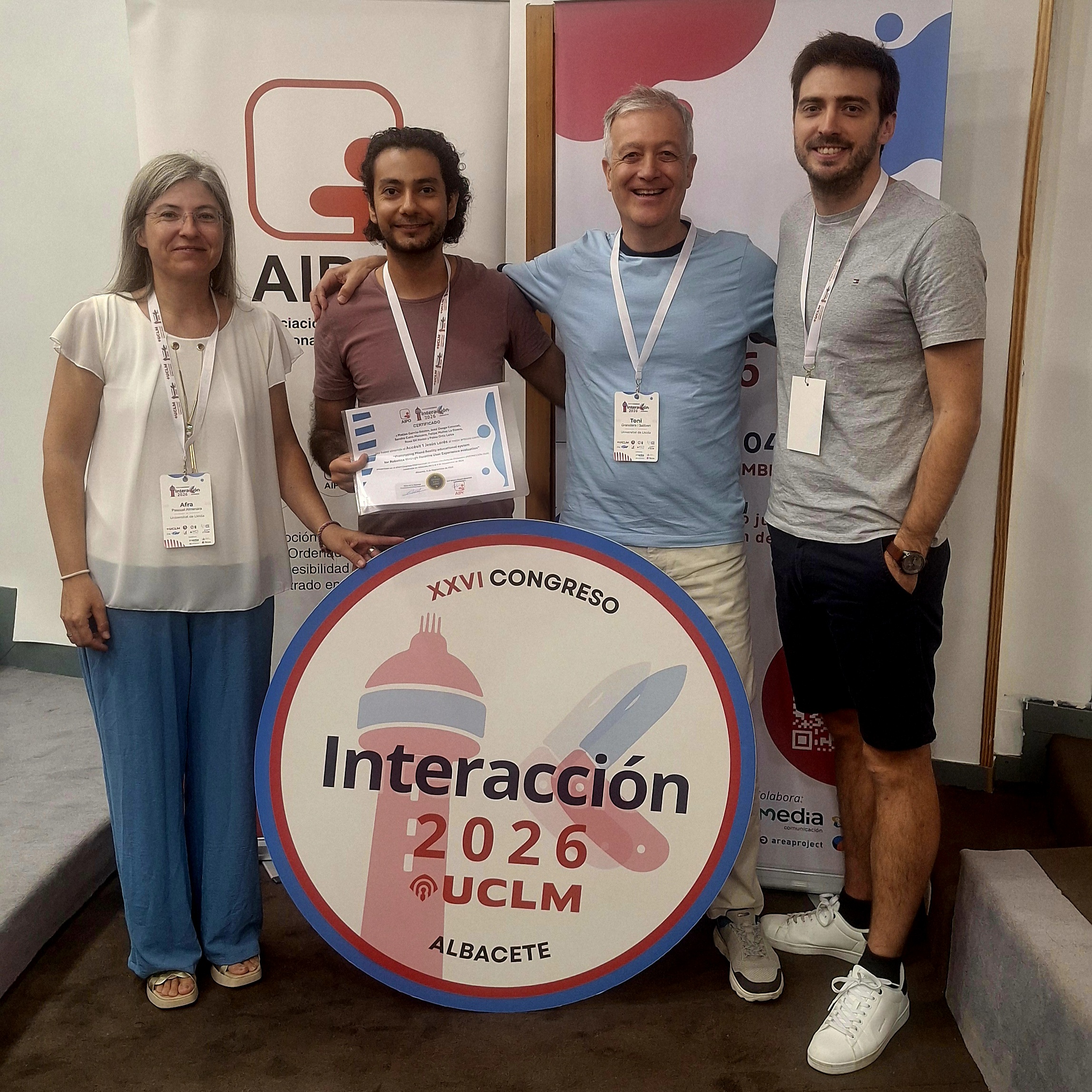 Marc, Afra, Matias i Toni a INTERACCIÓN 2026