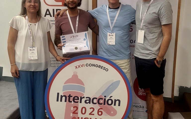 Marc, Afra, Matias i Toni a INTERACCIÓN 2026